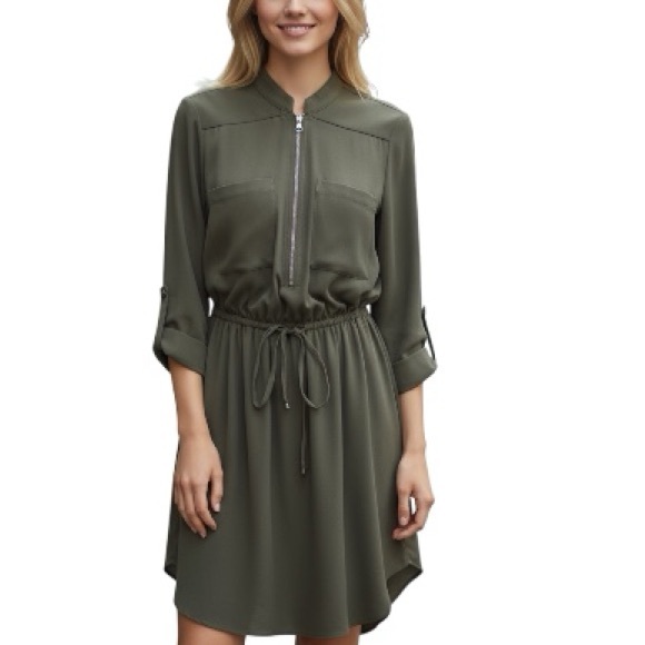 Dynamite olive green dress - Picture 1 of 8